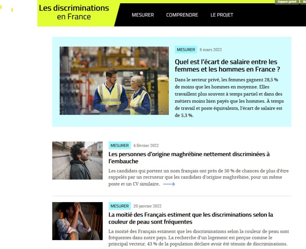Capture du site discrimination.fr