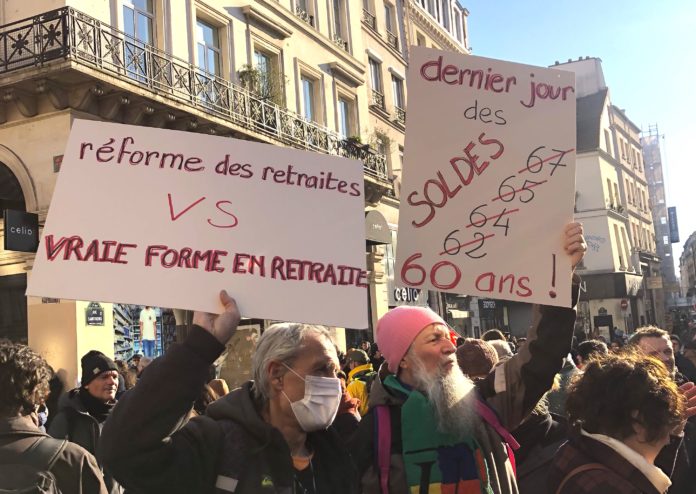 Manifestation des retraites à Paris février 2023 © DR